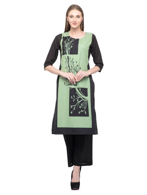 color block straight kurta - 16745022 - Very Small Image - 1