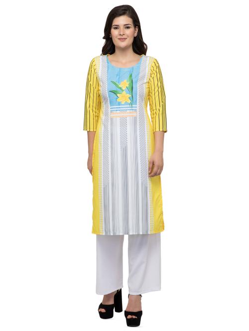 digital printed straight kurta - 16745032 - Very Small Image - 1
