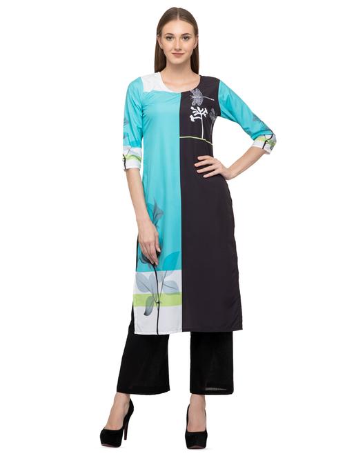 color block straight kurta - 16745033 - Very Small Image - 1