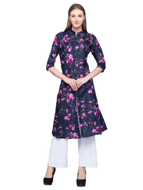 floral printed a-line kurta - 16745048 - Very Small Image - 1