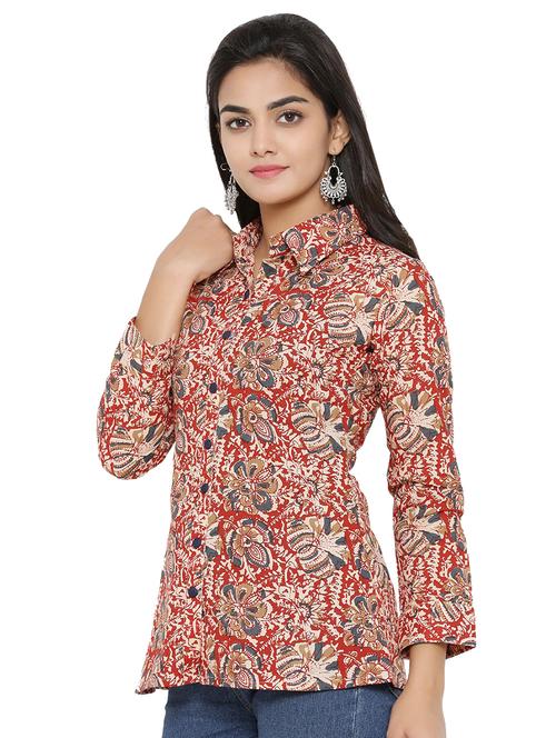 long sleeved floral shirt - 16745463 - Very Small Image - 1