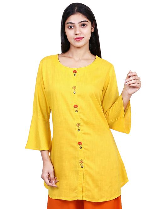 embroidered a-line kurta - 16745517 - Very Small Image - 1