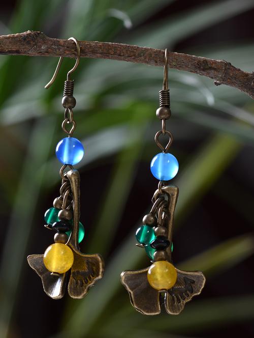 multi colored copper drop earring - 16745531 - Very Small Image - 1