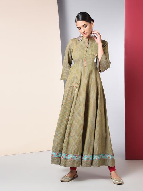 striped anarkali kurta - 16745668 - Very Small Image - 1