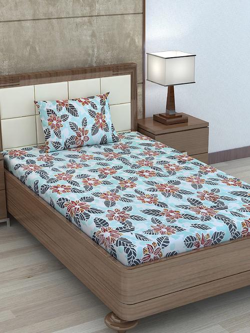 cotton single bedsheet with 1 pillow cover  - 16746019 - Very Small Image - 1