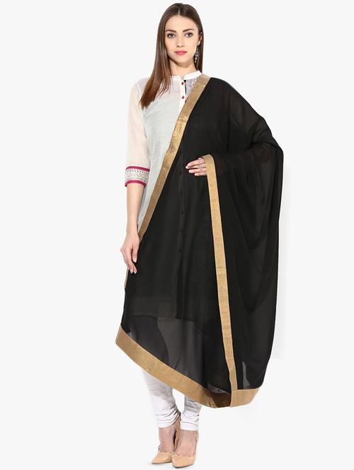 solid bordered dupatta - 16746479 - Very Small Image - 1