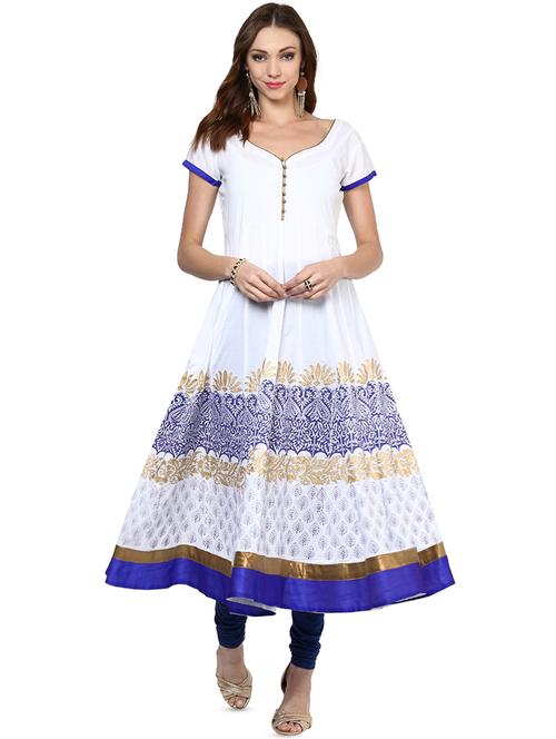 block print anarkali kurta - 16746503 - Very Small Image - 1