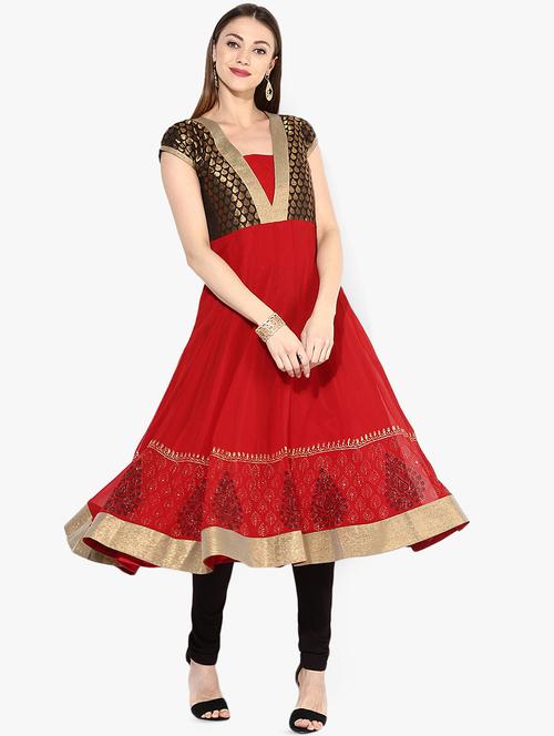  georgette anarkali kurta - 16746530 - Very Small Image - 1