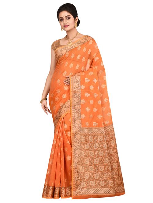 self-design woven saree with blouse - 16746657 - Very Small Image - 1