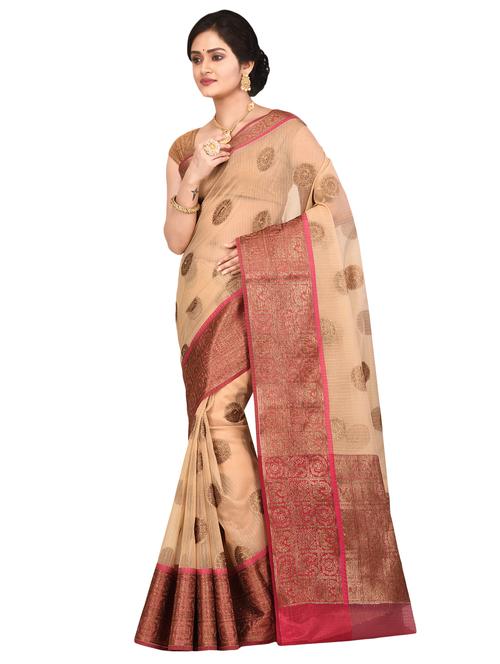 self-design woven saree with blouse - 16746675 - Very Small Image - 1