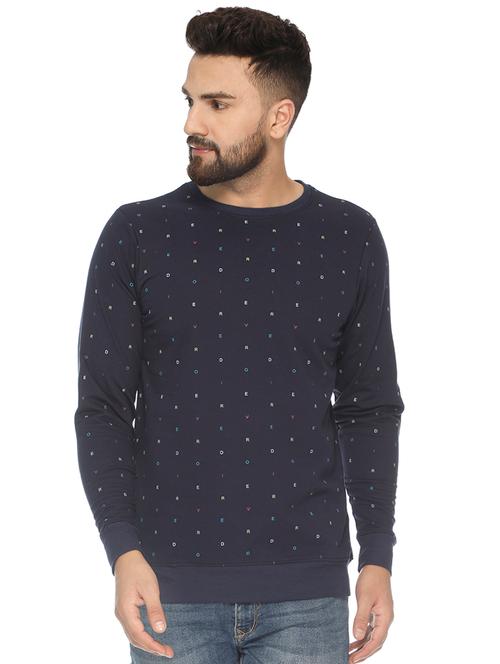 navy blue printed sweatshirt - 16750391 - Very Small Image - 1