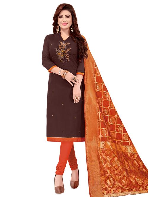 embroidered unstitched suit - 16750562 - Very Small Image - 1