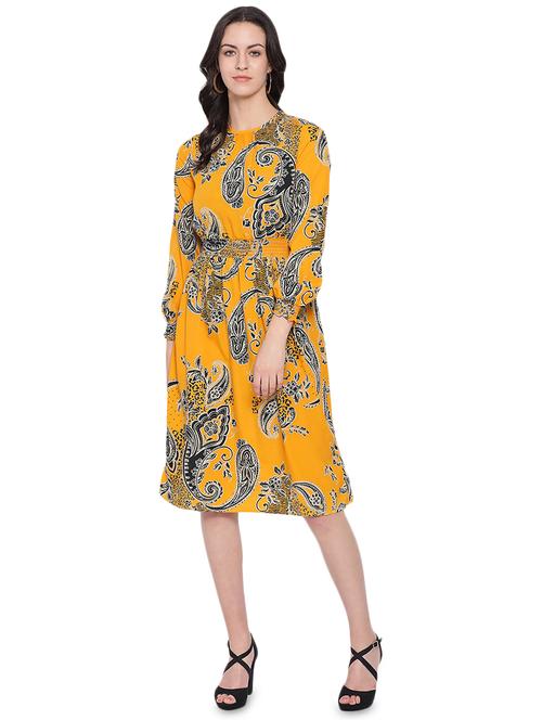bishop sleeved paisley a-line dress - 16750855 - Very Small Image - 1