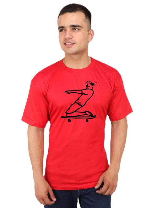 red chest print t-shirt - 16751944 - Very Small Image - 1