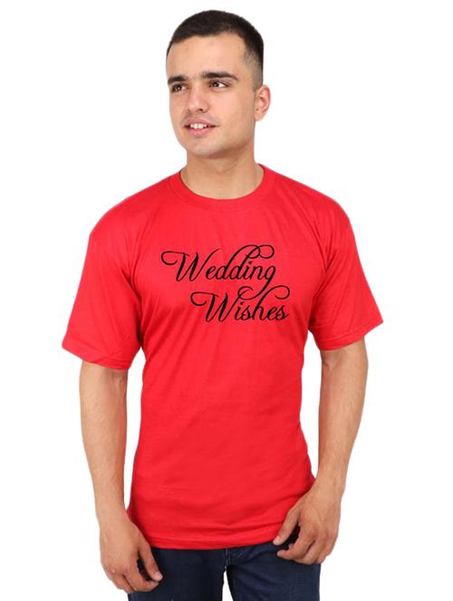 red typographic chest print t-shirt - 16752048 - Very Small Image - 1