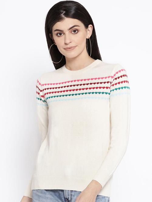 crew neck quirky knitted pullover - 16752966 - Very Small Image - 1