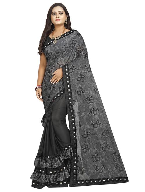 paisley printed saree with blouse - 16753059 - Very Small Image - 1