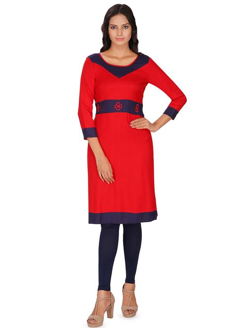 women's straight kurta - 16753091 - Very Small Image - 1