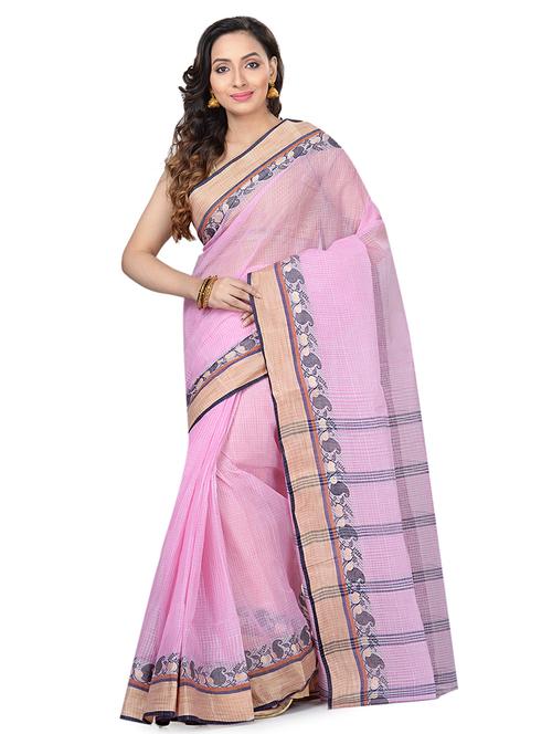 self-design tant saree - 16753945 - Very Small Image - 1