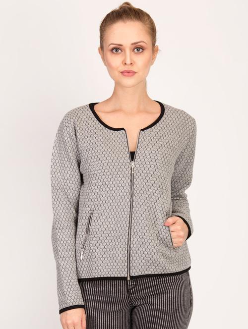 pocket detail long sleeved wool jacket - 16754296 - Very Small Image - 1