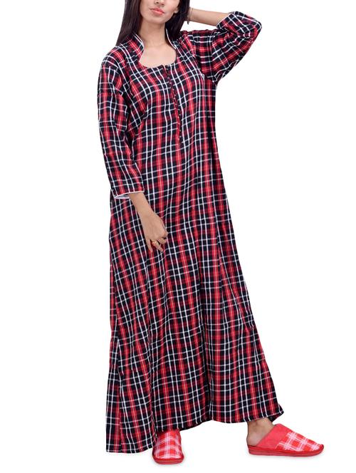 red checkered night gown  - 16754630 - Very Small Image - 1