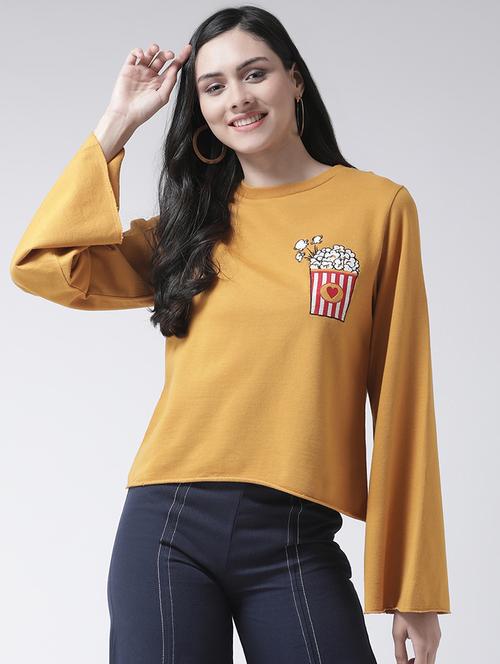 bell sleeved quirky patch  sweatshirt - 16755436 - Very Small Image - 1