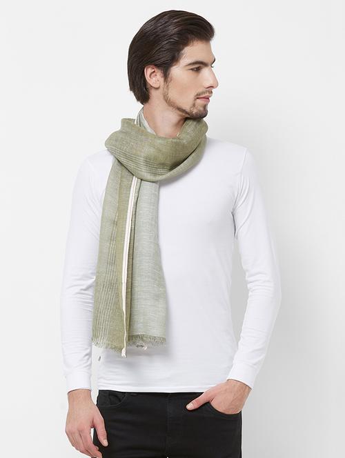 green ombre linen muffler - 16756591 - Very Small Image - 1