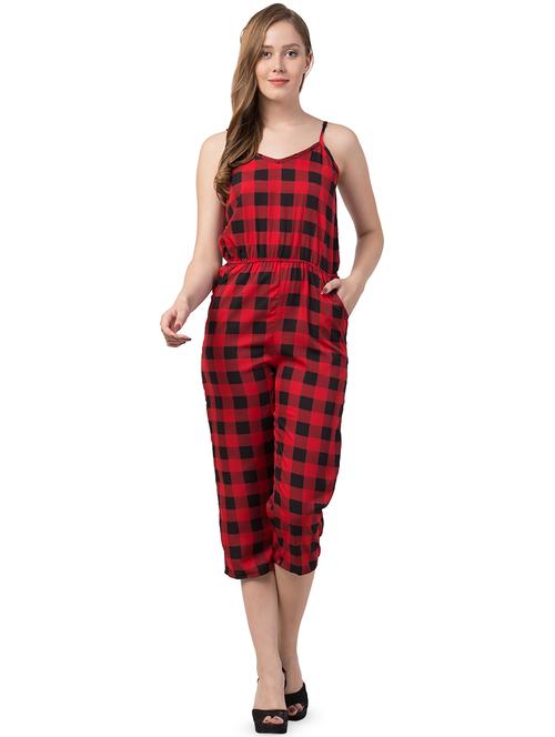 cami neck checkered jumpsuit  - 16756614 - Very Small Image - 1