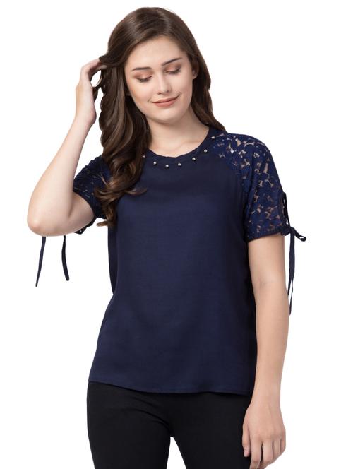side tie up embellished top - 16756732 - Very Small Image - 1