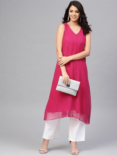 leheriya a-line kurta - 16757161 - Very Small Image - 1