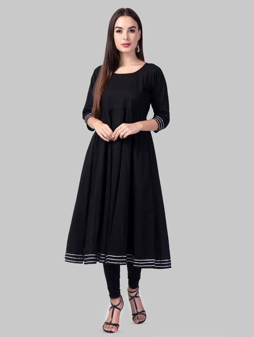 solid anarkali kurta - 16759866 - Very Small Image - 1
