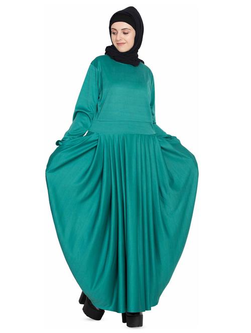 solid a-line cloaks & abaya - 16762324 - Very Small Image - 1