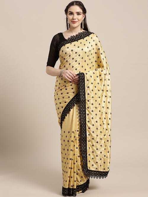women's embroidered saree with blouse - 16762432 - Very Small Image - 1