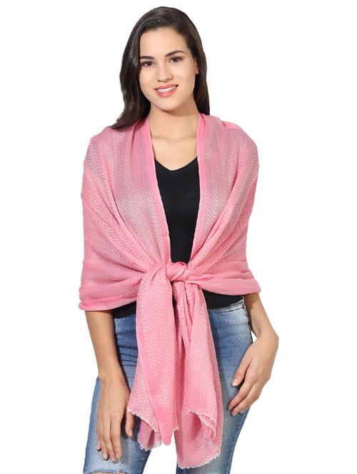 pink wool stole - 16762788 - Very Small Image - 1