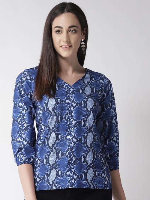 tie  back snake print top  - 16763478 - Very Small Image - 1