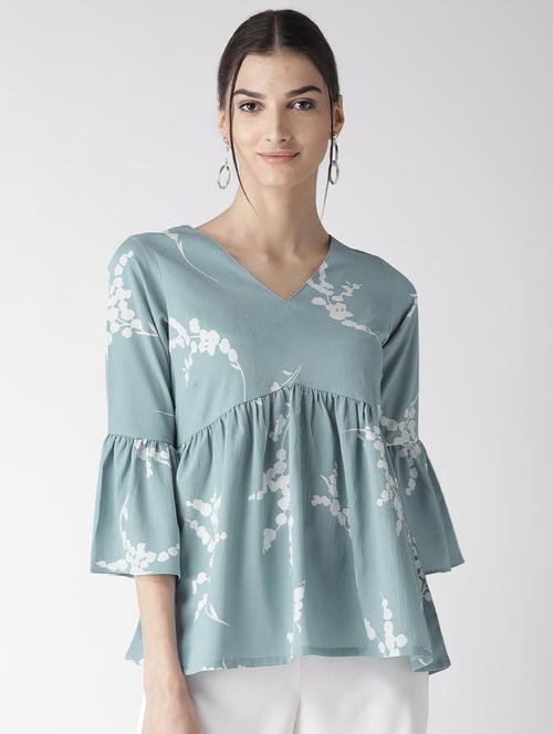 women's peplum v neck top - 16763495 - Very Small Image - 1