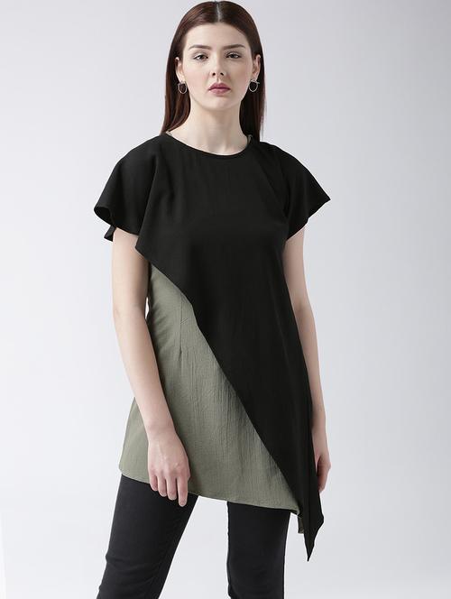 women's layered round neck top - 16764303 - Very Small Image - 1