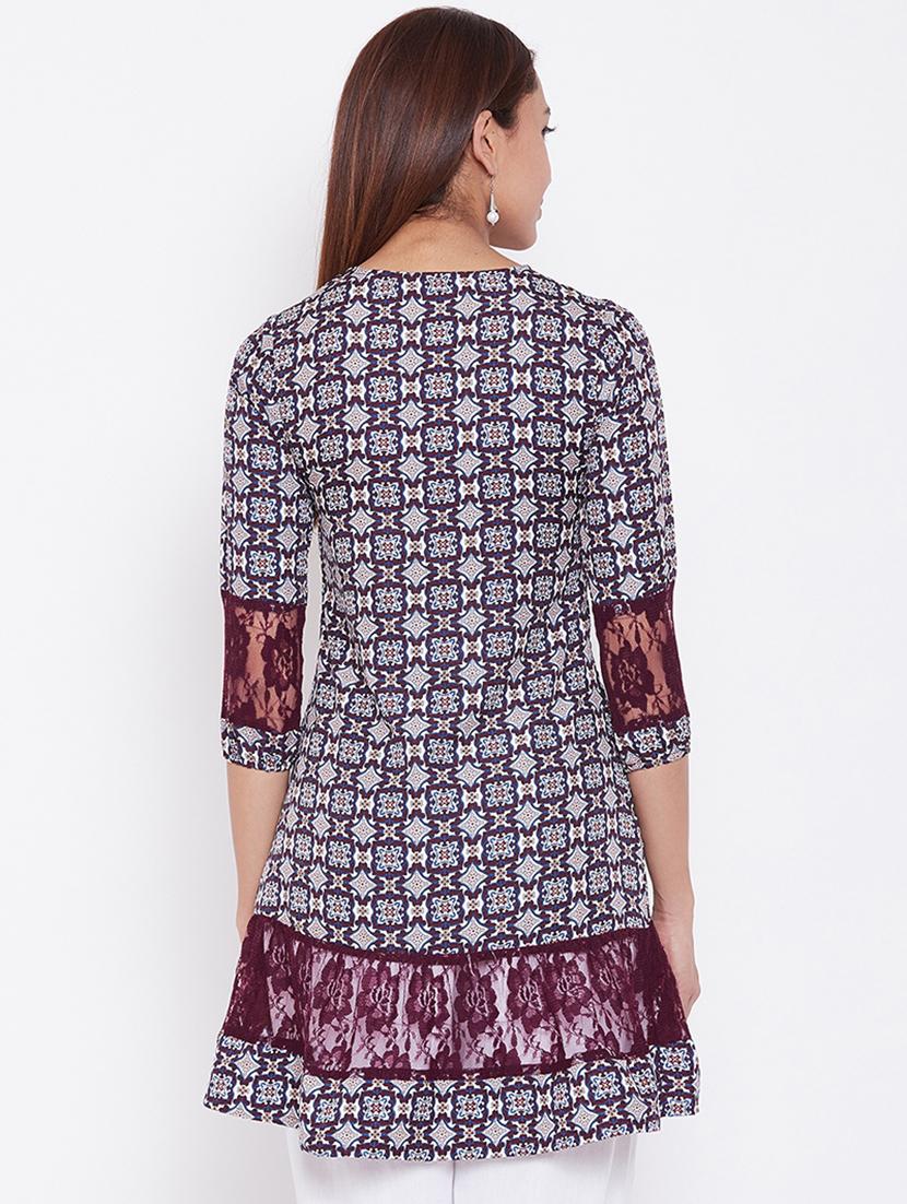multi colored printed a-line tunic - 16764457 - Standard Image - 2