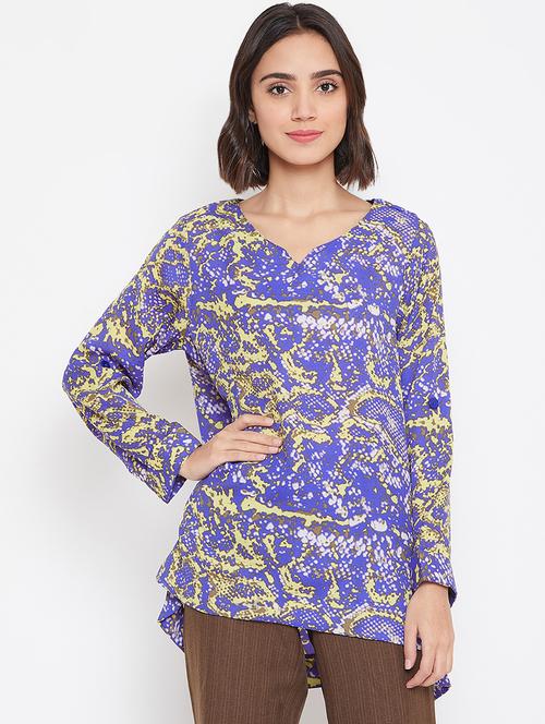 v- neck printed tunic  - 16764554 - Very Small Image - 1