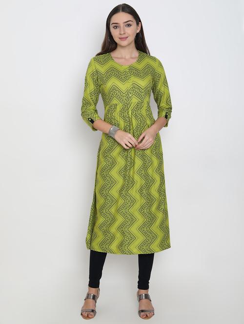 printed a-line kurta - 16765143 - Very Small Image - 1