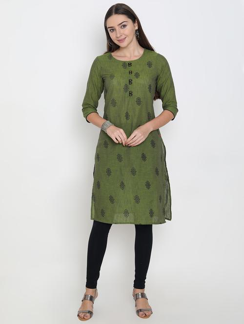 ethnic motifs straight kurta - 16765153 - Very Small Image - 1