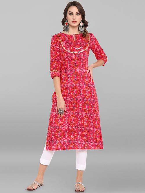 bandhani kurta pant set - 16765182 - Very Small Image - 1