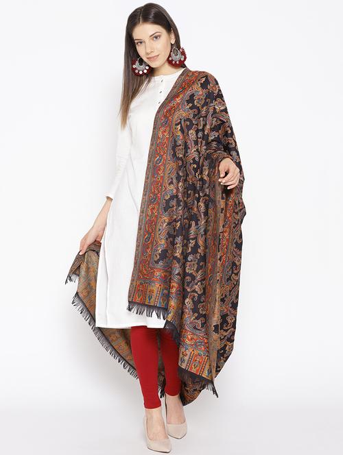 paisley wool pashmina shawl - 16766243 - Very Small Image - 1