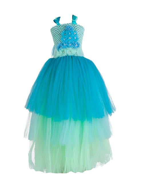 light blue silk blend party gown - 16767171 - Very Small Image - 1