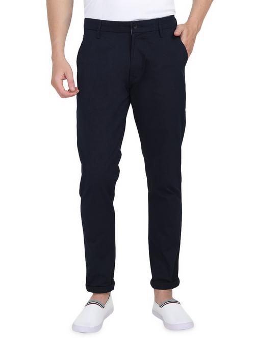 blue solid chinos - 16767674 - Very Small Image - 1