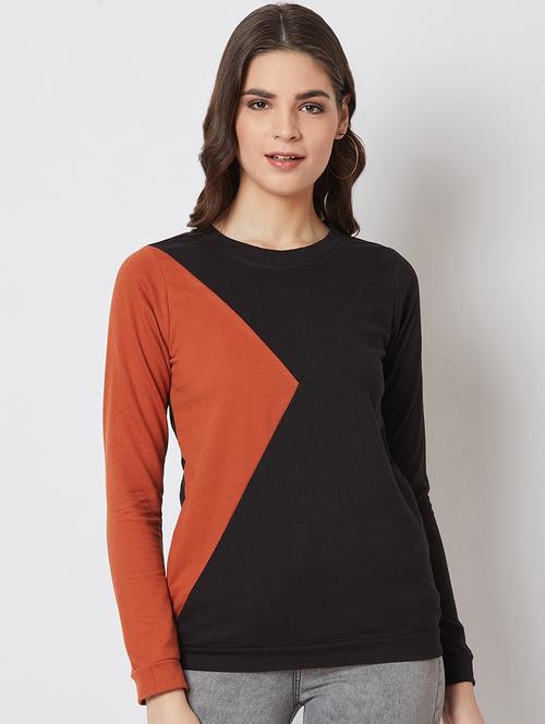 color block crew neck sweatshirt - 16767809 - Very Small Image - 1
