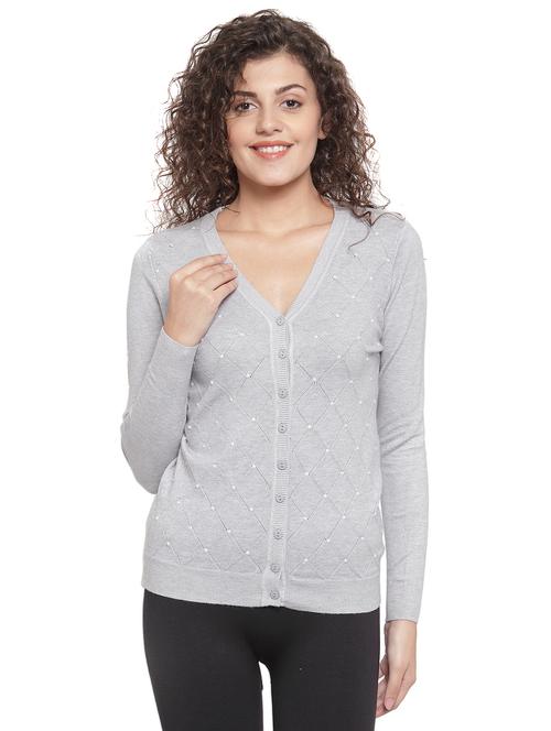 long sleeved embellished cardigan - 16767923 - Very Small Image - 1