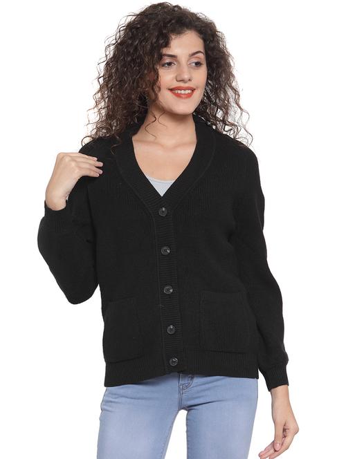long sleeved pocket detail solid cardigan - 16767929 - Very Small Image - 1