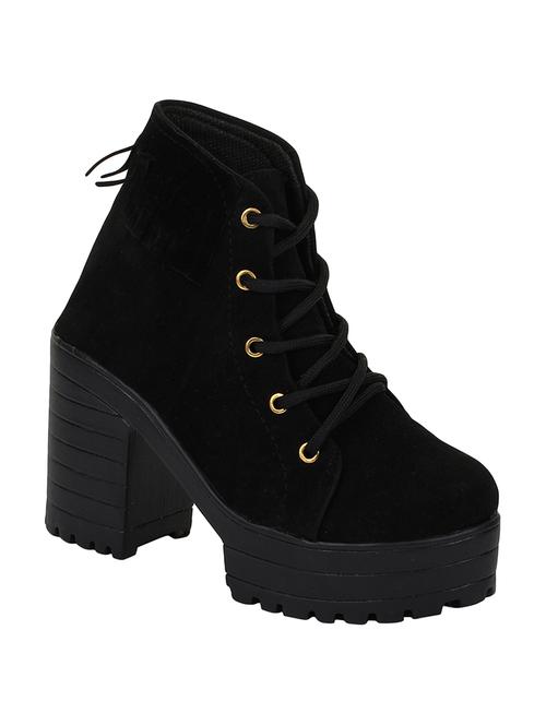 black ankle lace up boots - 16768004 - Very Small Image - 1