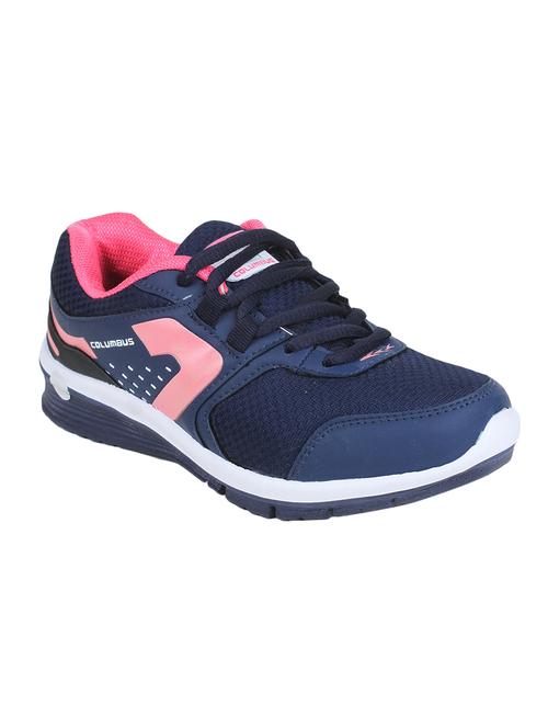 navy lace-up sports shoes - 16768047 - Very Small Image - 1